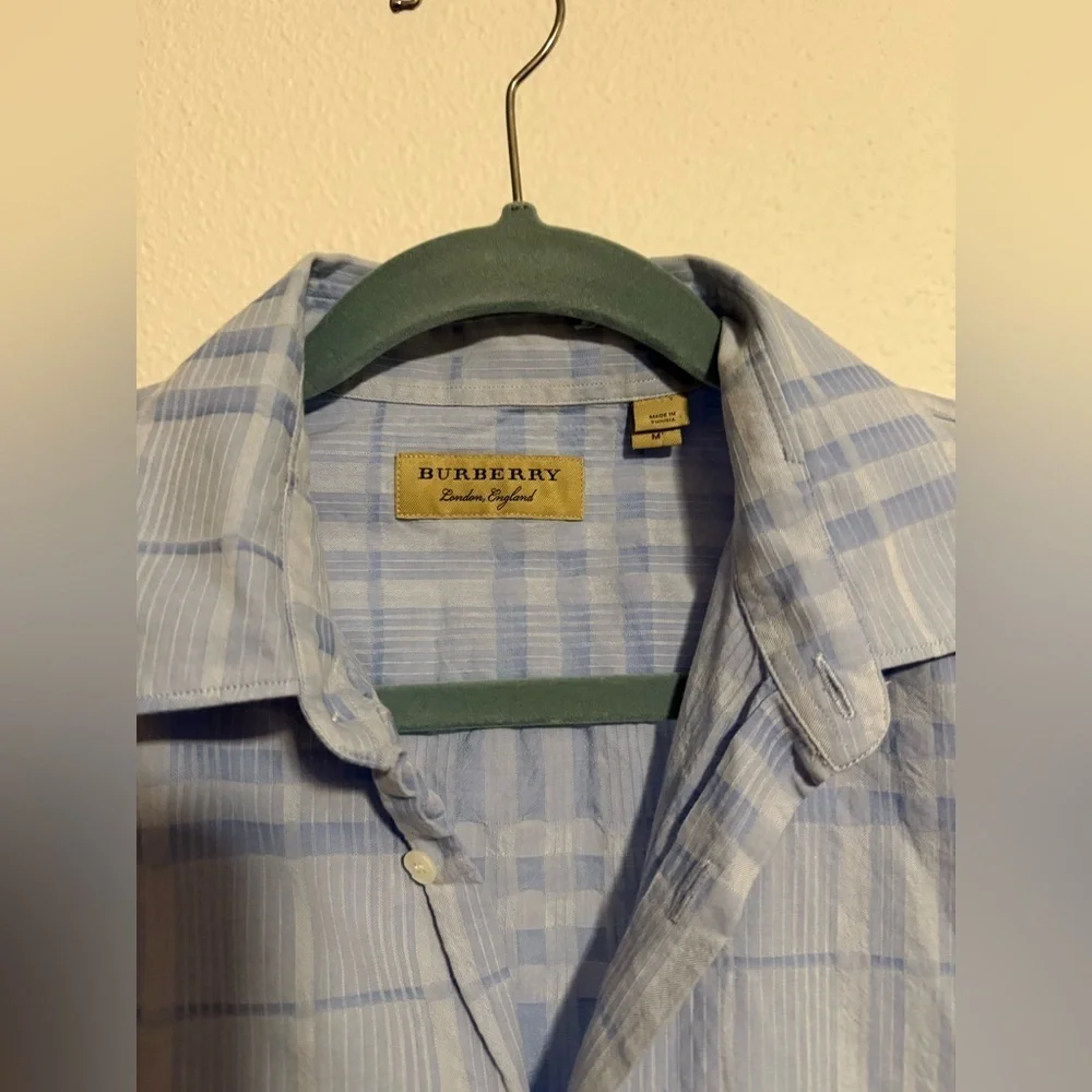 Burberry Abstract Check Long Sleeve Button Down